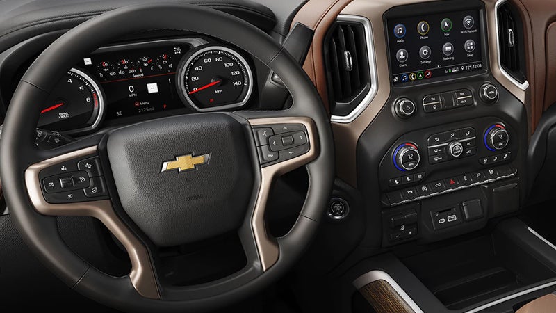 silverado 1500 dashboard with steering view