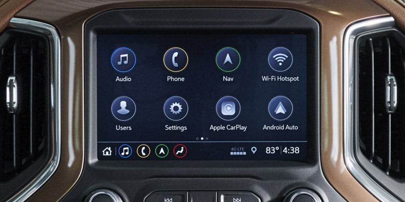 Chevrolet Silverado infotainment system view